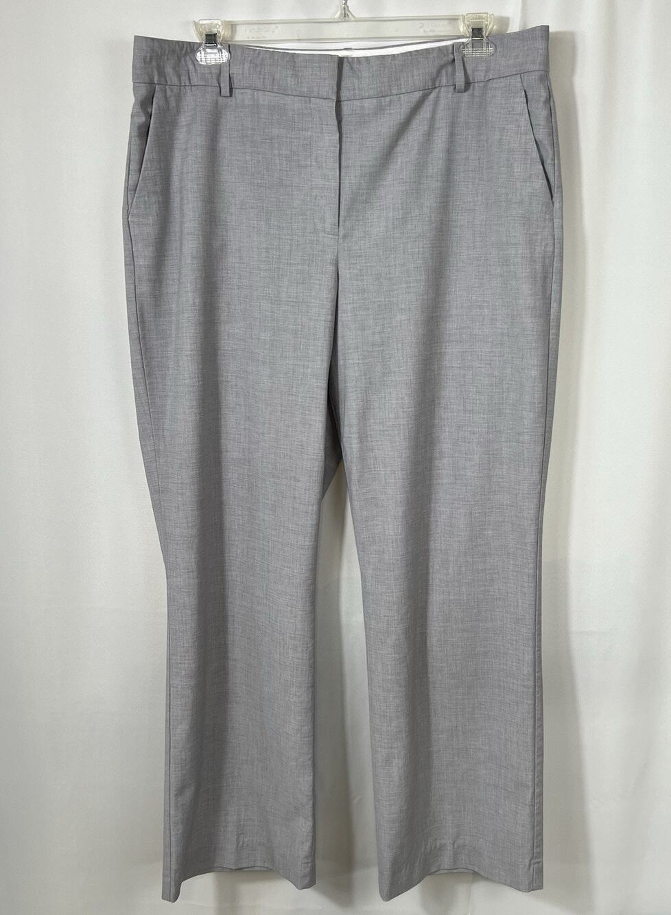 Talbots Womens Pants Gray Size 18L Heritage High Rise Career Office Wool Blend